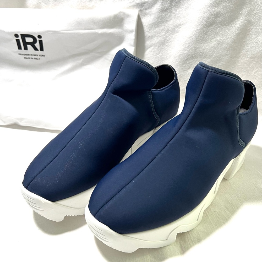 Iri NYC Women's Navy Blue Platform Sneakers